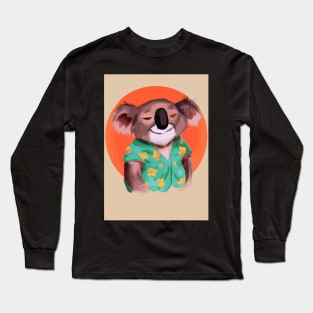 Koala with Hawaii Shirt Long Sleeve T-Shirt